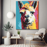 Llama in the style of Andy Warhol - painting by numbers